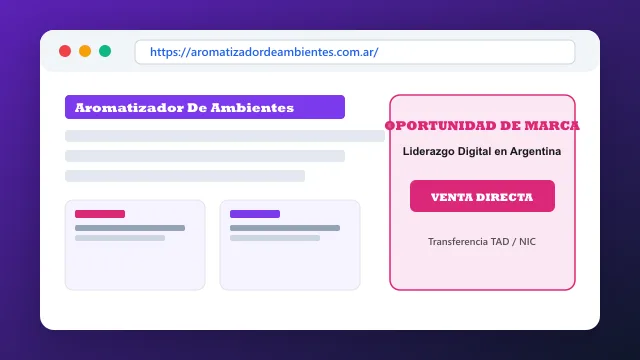 Modelo de aplicación comercial y proyectos digitales para aromatizadordeambientes.com.ar