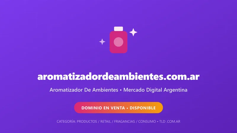 Identidad gráfica y activo digital para Aromatizador De Ambientes en Argentina